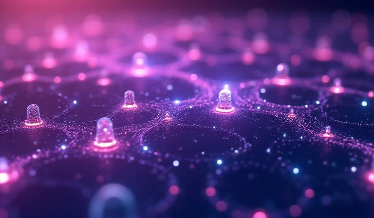 Secure digital data nodes representing privacy and protection